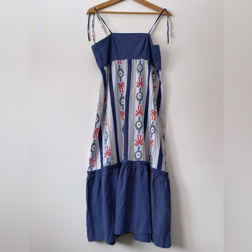 Vintage Tiered Striped Polka Dot Sundress from Flamboyant Dress Shop - Picture 3 of 13
